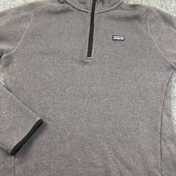 PATAGONIA Women’s Grey/Black Better Sweater 1/4 Zip Fleece Pullover size: Large - Picture 3 of 9
